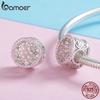 BAMOER Genuine 925 Sterling Silver Blooming Buds Clear Cubic Zircon Beads Charms Fit Bracelets DIY