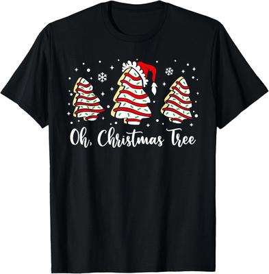 Groovy Oh Christmas Tree Cakes Debbie Becky Jen Cake Lovers T- Shirt