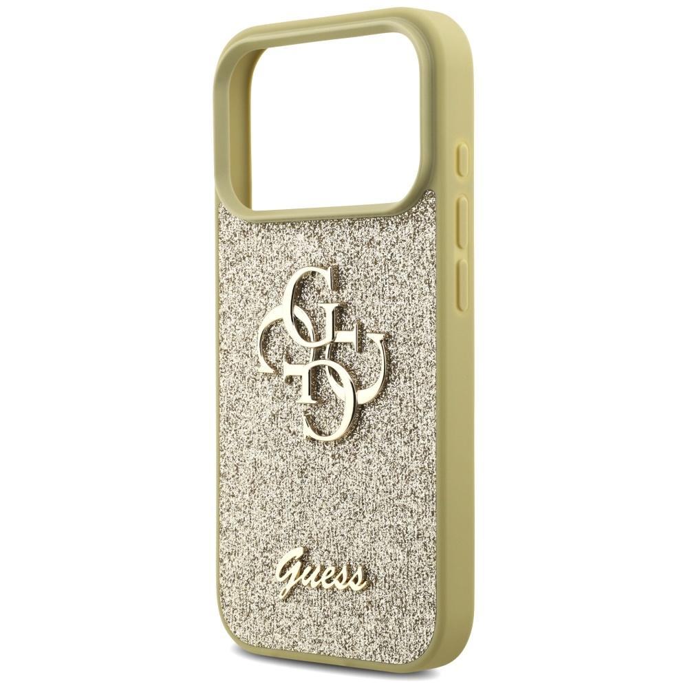 Guess Fixed Glitter Big 4G case for iPhone 17 Pro gold