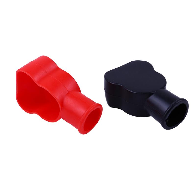 2pcs Car Battery Cover PVC Insulate Terminal Cap 12V Negative Positive Protector Clamps Replacement Batteries Car Accessories