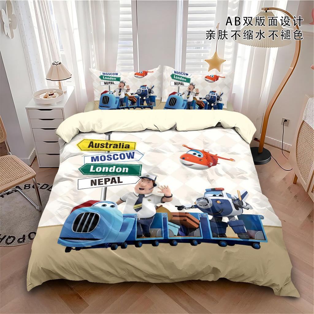 NEW Cute cartoon super wings Bedding Sets exquisite supplies set duvet cover bed comforter set bedding set luxury birthday gift