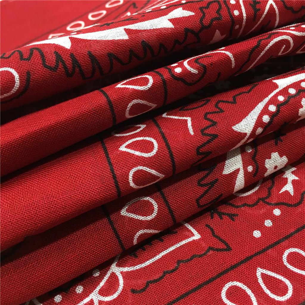 kakatrend Bandana Red Paisley 100% Cotton Adults Bandanna Unisex Do-rag Large 55cm x 55cm