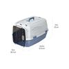 AmazonBasics Pet Carrier Double Door for Small Dogs and Cats Up To 9kg M Size Width 38 X Depth 58 X Height 33cm Gray Blue