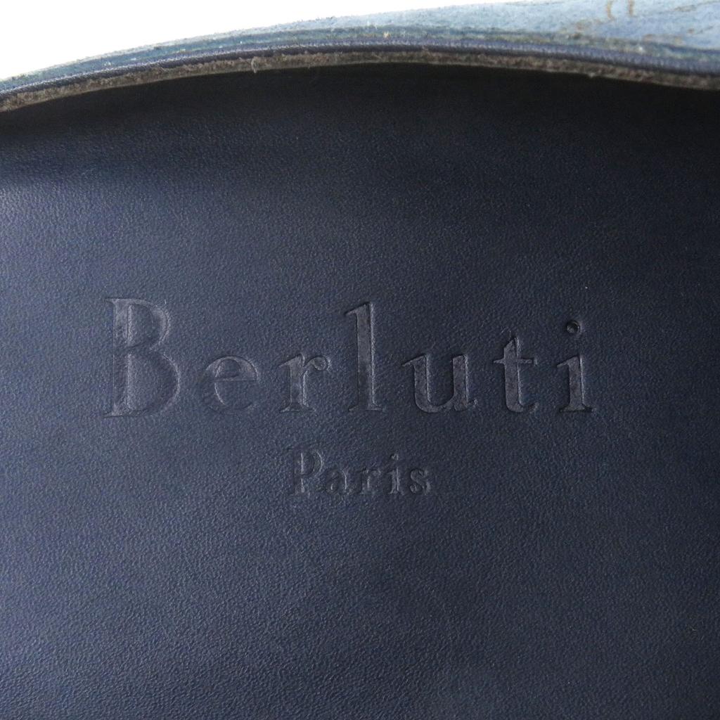 Berluti Sandals Calligraphy Scritto Mule blue Suede leather mens 9 Used