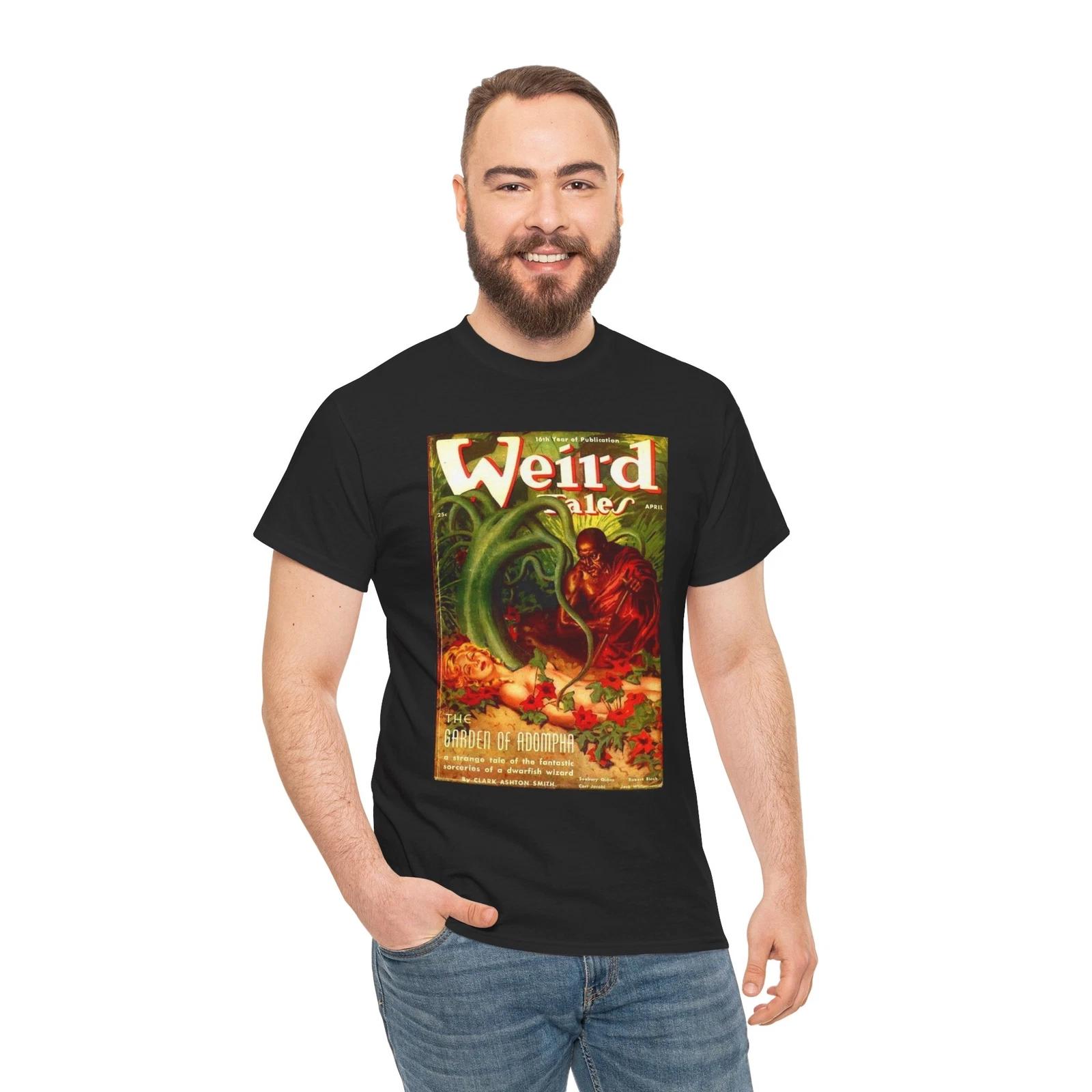 Weird Tales Unique Magazine The Garden Adompha T-Shirt 1937 Mystery Magazine XL