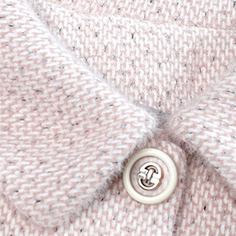 KAVON Elegantní vlněný směsový kabát s klopou, jednořadý