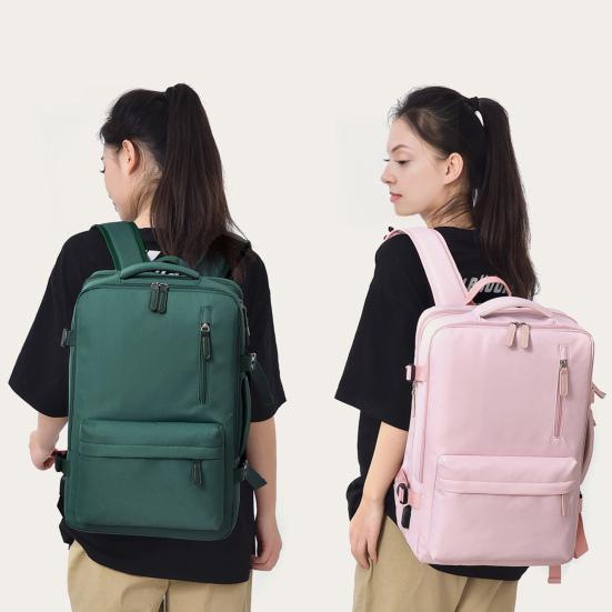 Expandable Travel Backpack Large Capacity Carry-on Backpack with USB Charging Port 15.6 Inch Laptop Backpack Weekender Daypack