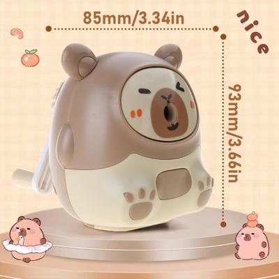 Plastikowa temperówka do ołówków Ręczna temperówka do ołówków Narzędzie do ostrzenia ołówków Kreskówkowa temperówka kapibara do szkoły i pracy