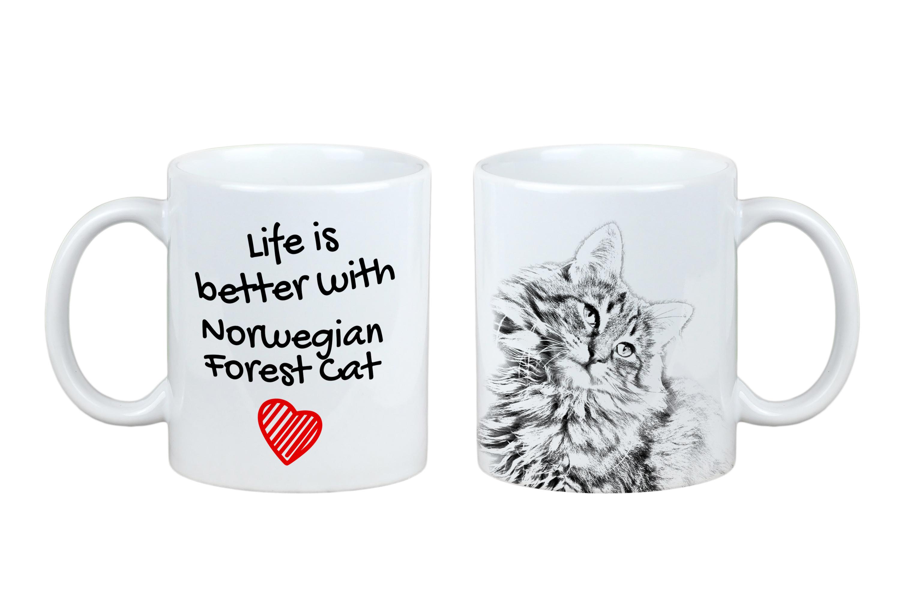 

Norwegian Forest - cup with a cat, cup with a photo, personalized gift from the Art-Dog brand білий