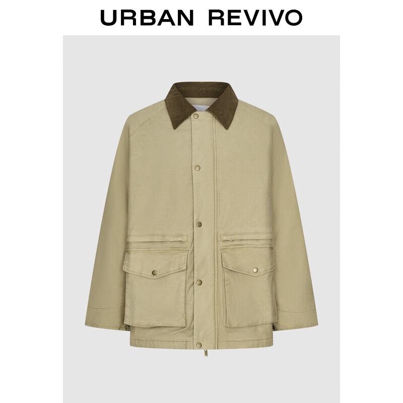 

UR Men s Patchwork Lapel Workwear Cotton Jacket XL