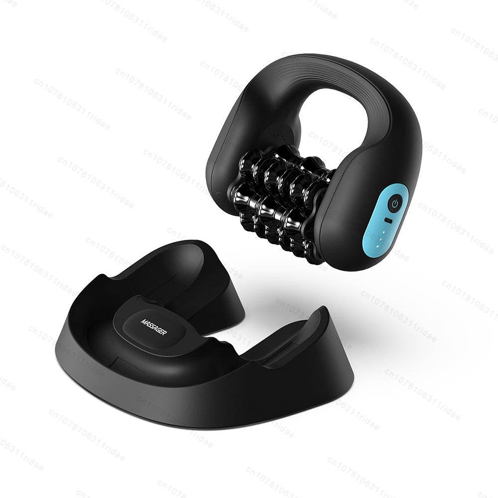 Mini Rolling Percussive Massager Whole Body Fatigue Relief Deep Tissue and Muscle Recovery Rechargeable Powerful 3-Speed Spin