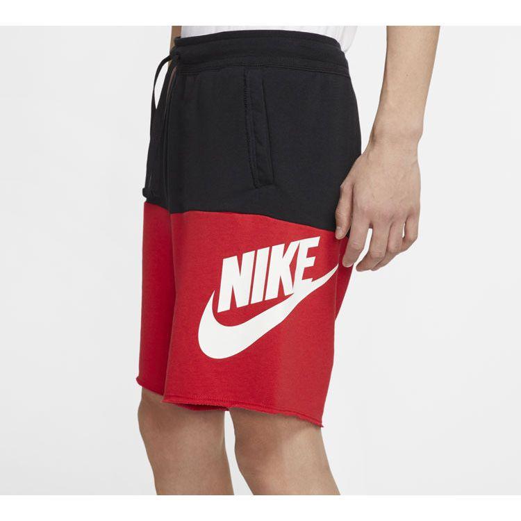 Nike Large Logo Sports Shorts Men Bottoms Black Red CJ4353-011