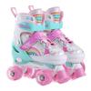 New Double Row Rubber Wheel Roller Skates for Kids - Beginner Two-in-One Inline & Four-Wheel Options for Boys & Girls.