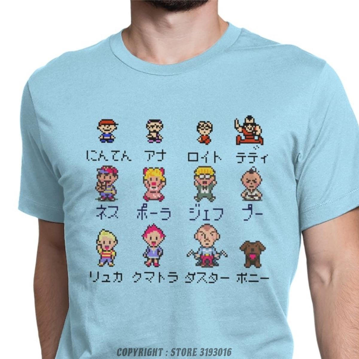 

Unisexs TShirts Mother EarthBound Protagonist Cotton Tees RPG Ness Lucas Giygas Video Game Unisexs Extended Tshirt Overiszed 4XL