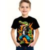 Boys Kids Clothes 3D Print Cartoon Dinosaur Graphic T Shirts