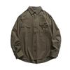 Spring and Autumn Cotton Long-Sleeved Shirt Workwear Retro Coat Mountain Casual Fashion Brand Ruan Handsome Shirt Men
