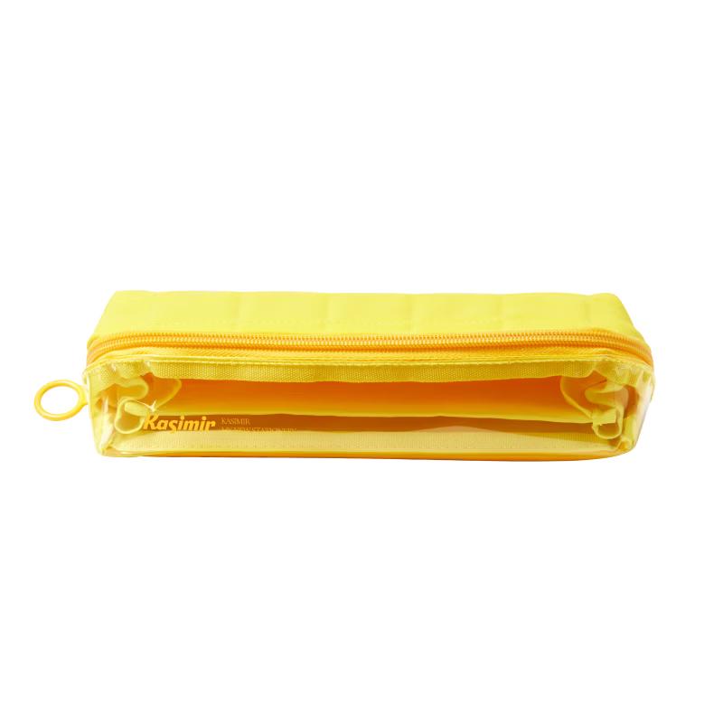 Ins Style Full-Opening Transparent Pencil Case розовый