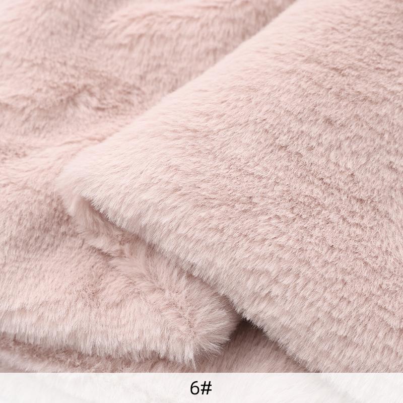50x50cm/1m 8mm Faux Fur Fabric Soft Short Plush Fabric for Sewing DIY Doll Warm Scarf Needlework Background Display Cloth