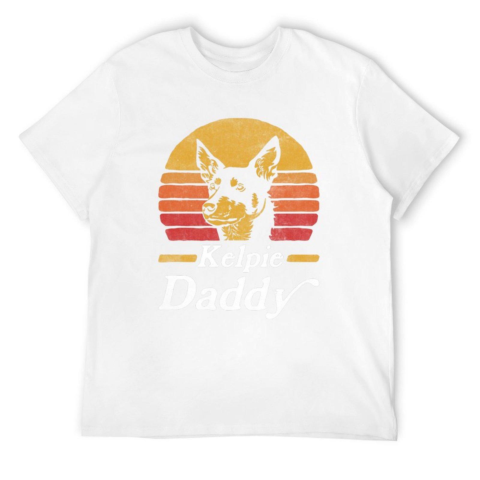 Retro Vintage Australian Kelpie Daddy T-Shirt tees man t shirt fashion shirts t shirt men S