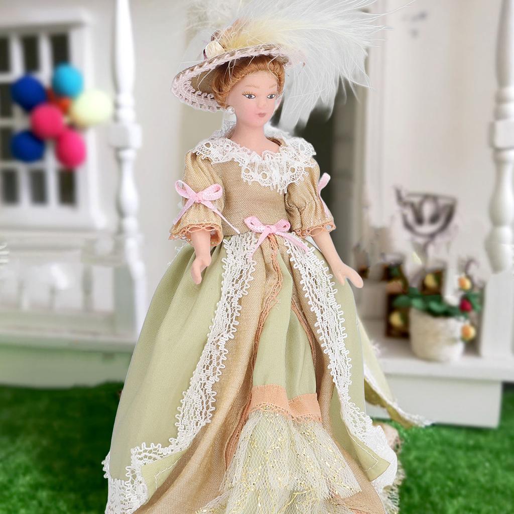 Character Model Lifelike Vivid Rotatable Limbs Good Stability Mini Ceramic Peopl