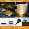 Solar Ground Lights IP65 Waterproof - LED Outdoor Landscape Lights for Yard Lawn Patio Deck