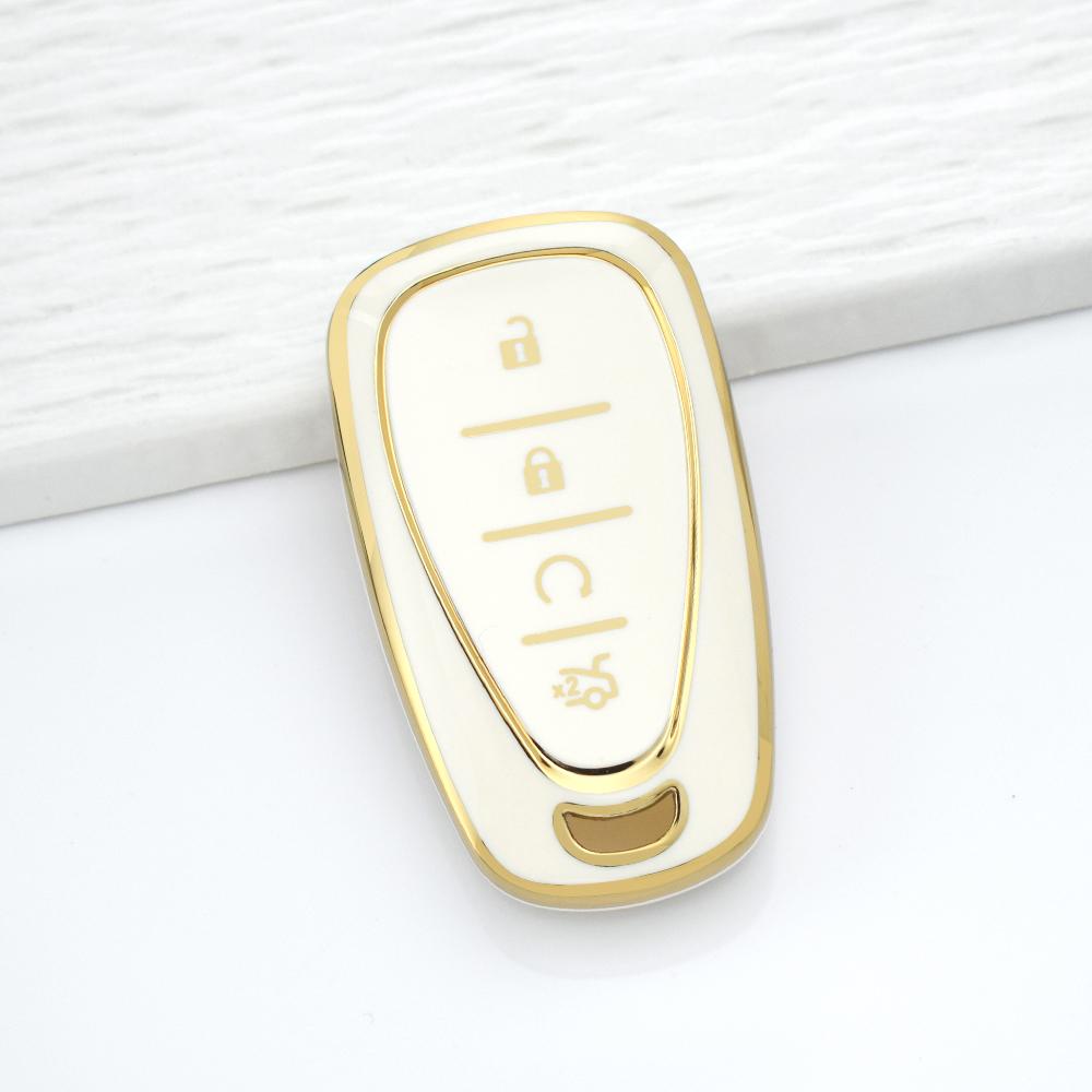 4 Buttons Car Key Fob Cover For Chevrolet Chevy Camaro Cruze Malibu Equinox Onix Spark Sonic Volt Key Case Chain Tpu Case Bag