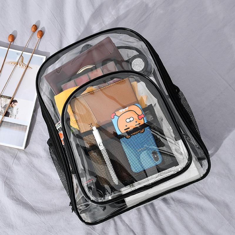 Eco-friendly PVC Transparent Ita Backpack - Unisex Waterproof School & Outdoor Bag