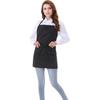 Short Cotton Aprons for Women with 3 Pockets, Chef Apron for Unisex,Waitress Apron for Kitchen Cooking Restaurant BBQ