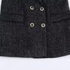 Winter 2025 Women's Double-Breasted Metallic Thread Suit Jacket in European and American Style