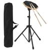 Aleawol 8-inch Rubber Drum Practice Pad with Stand, 5A Drumsticks, and Storage Bag, Adjustable Height 55cm-90cm, Sound-Absorbing, High-Rebound,