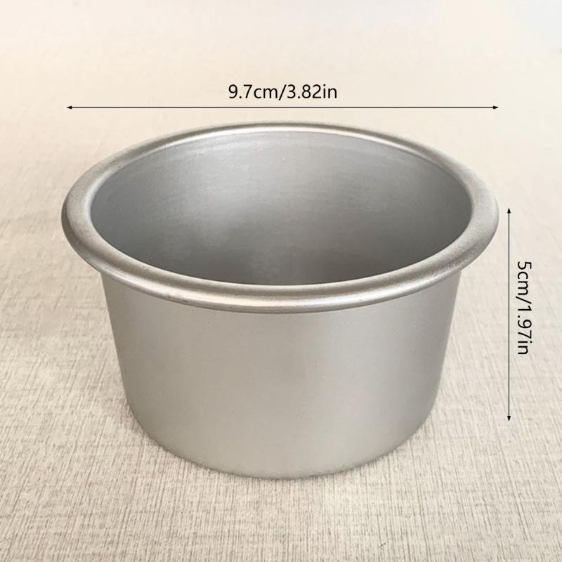 Confezione da 10 Stampini Antiaderenti per Tazze da Torta Occidentale, Stampi per Budino, Teglia in Alluminio per Muffin, Piccoli Stampi per Tartellette all'Uovo, Pratico Utensile da Cucina