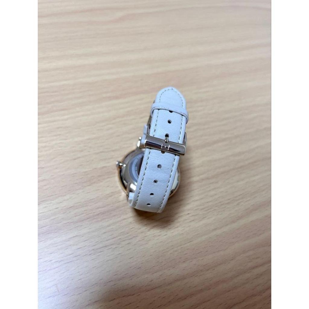 Used TOMMY HILFIGER Watch White Leather Band