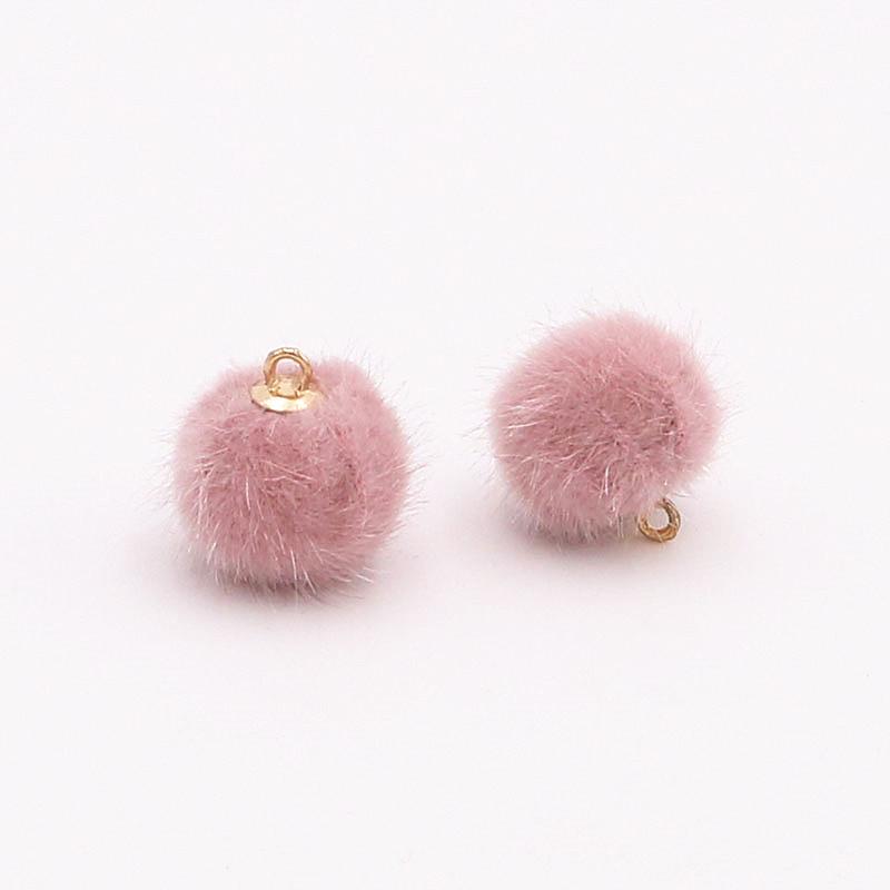 DIY Ornament Accessories 10pcs Key Ring Accessories Clothing Hair Accessories Earrings Eardrops Accessories Pendant Materials Mink Fur Ball