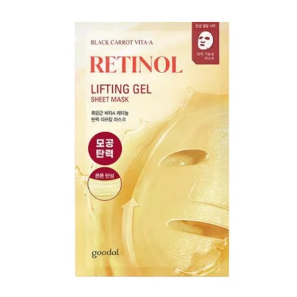 

GOODAL Black Carrot Vita A Retinol Lifting Gel Sheet Mask - 1pack (4pcs)
