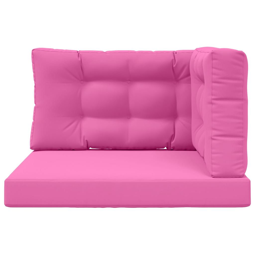 Outdoor Sofa Cushions 3 pcs Pink Polyester