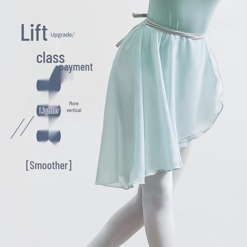 

Adult Women s Ballet Chiffon Dance Skirt - Half-Length, Tie-Up Style for Practice, Exams, Students, and Performances One Size