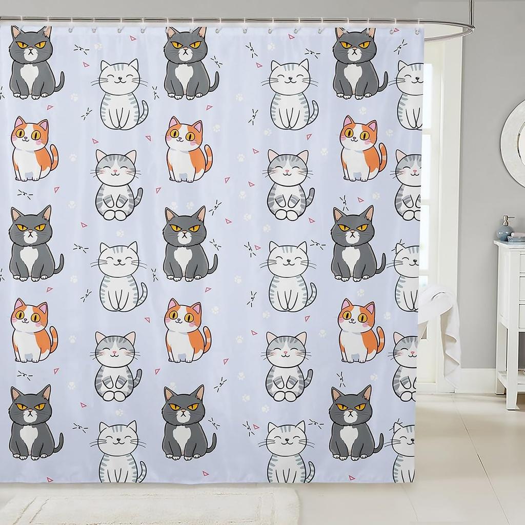 Boys Girls Japanese-Style Shower Curtain Red Cherry Bath Curtain Mount Fuji Bathroom Accessories Teens Bedroom Decor