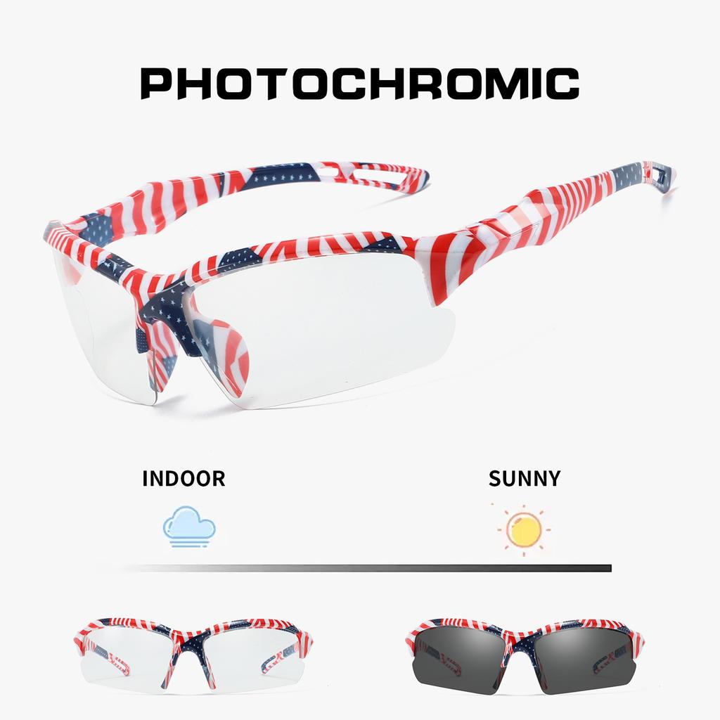 UV400 Safety Goggles Photochromic Cycling Glasses Men Women Outdoor Sport Eyeglasses Bike Sunglasses Bicycle Eyewear