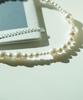 Alleun Swarovski Pearl Bead Necklace Silver 925 Asymmetrical
