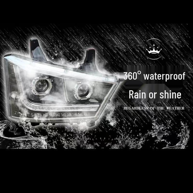 Compatible with Jiefang J7: Modified Dual-Lens LED Headlights with Flowing Turn Signal and Smoked Design