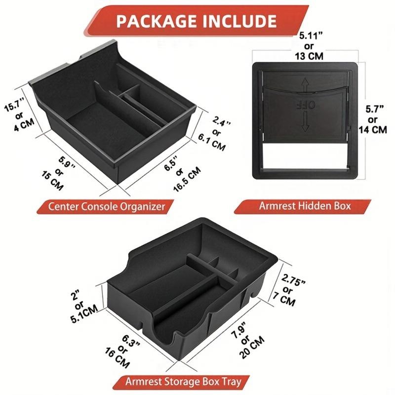 Car Central Armrest Console Box Suede Storage For Tesla Model 3 Y 2021-2023 Armrest Hidden Drawer Storage Box Accessories