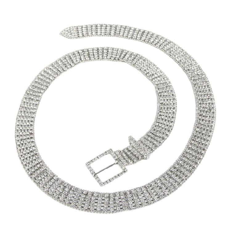 French Styles Rhinestones Belt for Winter Coat Sparkling Belt Party Eye Catching Waistband Wedding Bridal Accessories