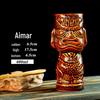 Bicchiere da Cocktail in Ceramica Teschio Zombie Tiki Hawaiano