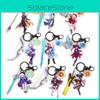 Genshin Impact Porte-clés Figurine Pendentif Ornement Cadeau d'Anniversaire Acrylique