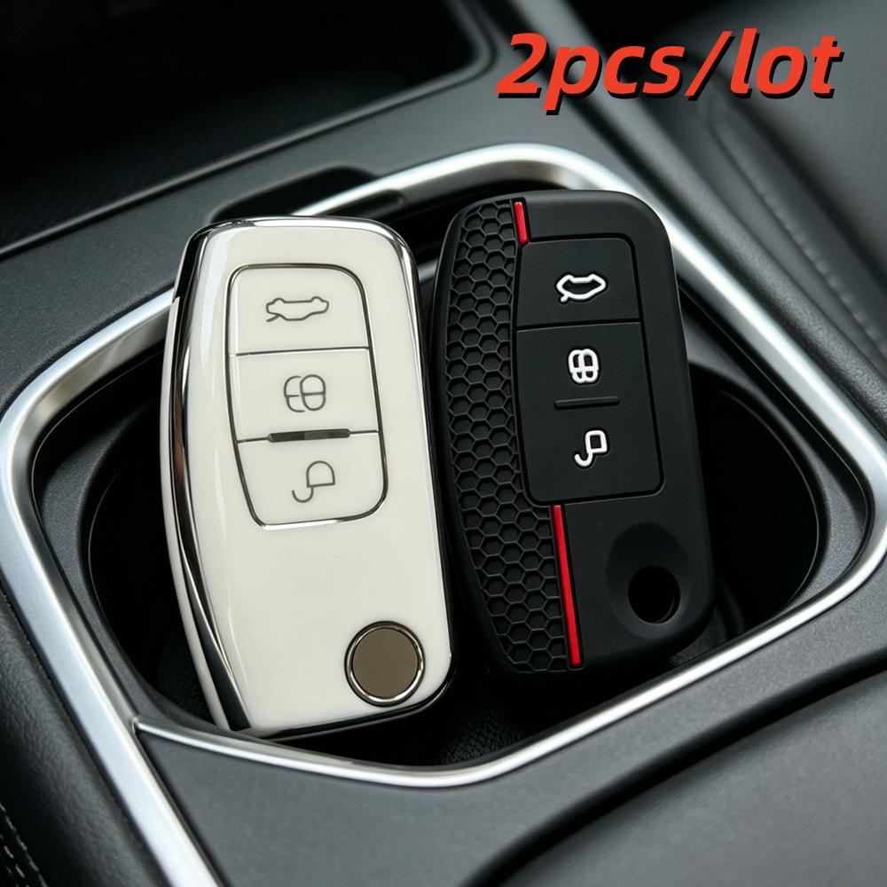 S/Lot Car Key Case Covers For Ford C-Max For Focus For Kuga For Mondeo Key Fob Covers