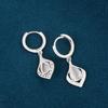925 Sterling Silver Angel Teardrop Earrings for Women, High-End Niche Light Luxury with Cat's Eye Stone.