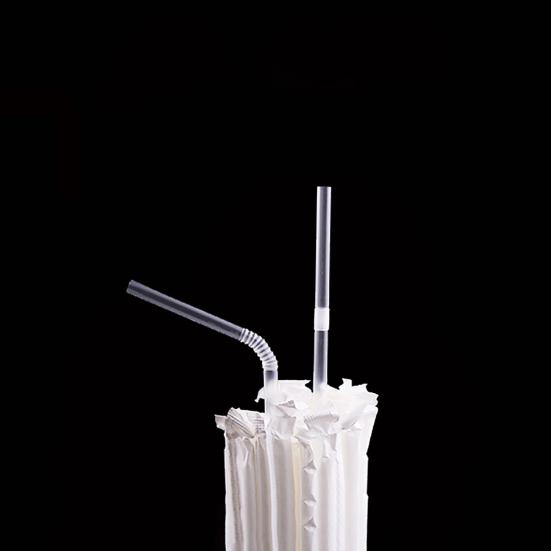 100Pcs/Bag Drinking Straws Eco-friendly Multicolor Portable Flexible Disposable Plastic Drinking Straws Home