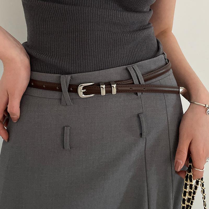 

Women Fashion thin Belt for Dress Jeans, INS fashion Adjustable Leather Belt for Women 105cm темно-коричневого