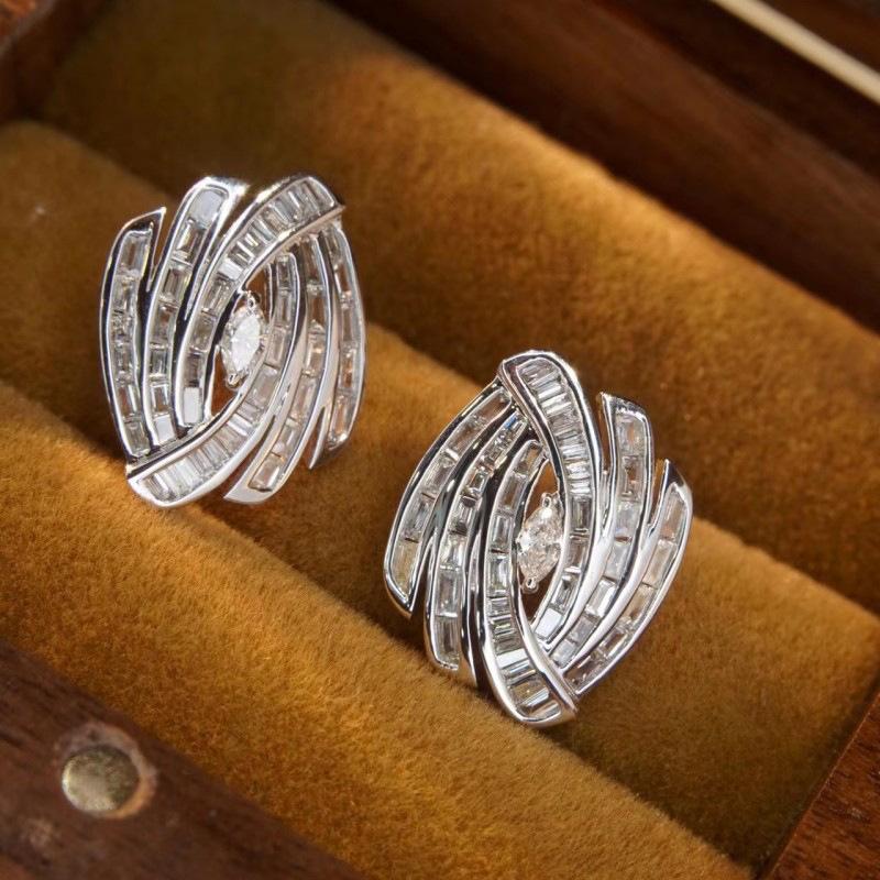 Fashion Personalized Women'S Stud Earrings T-Square Temperament Generous Commuter Earrings, Earrings