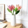 Artificial King Protea Flowers Lifelike Tropical Floral Arrangements Faux Protea Cynaroide with Stem for Wedding Centerpiece Home Office Table Decor